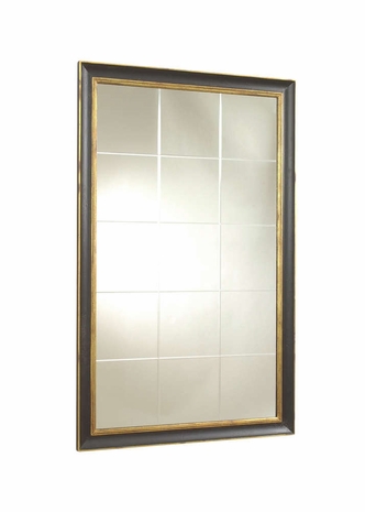380906 Chelsea House Wood Frame Antique Black And Gold Lawing Mirror