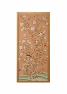 381273 Chelsea House 64.5in. Hand Painted Watercolor On Silk Regent Park Panel - B with Antique Gold Frame
