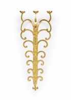 381872 Chelsea House 30in. Wrought Iron Tall Candle Sconce with Golden Bronze Finish