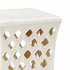 382235 Chelsea House 17in. Ceramic Merideth Garden Seat with White Glaze Finish
