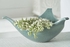 382564 Chelsea House 8.5in. Ceramic Tri Handle Bowl with Green/Blue Glaze Finish
