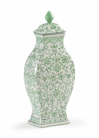 382580 Chelsea House Green Covered Urn