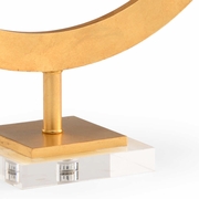 382584 Chelsea House Pam Cain Antique Gold Finish - Aluminum Clear Acrylic Mounting Large Circle Accent