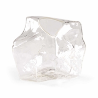 382667 Chelsea House 10in. Cast Glass Ashley Glass Accent with Clear Finish