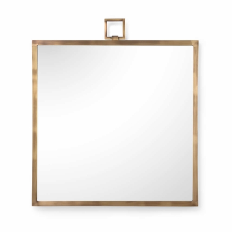 382677 Chelsea House Square Mirror - Brass