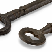 382961 Chelsea House Rust Finish Iron Set Of Keys (S2)