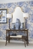 382967 Chelsea House 15in. Porcelain Londonderry Vase with Hand Painted Finish