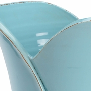 383144 Chelsea House Porcelain Glossy Aqua Enna Cachepot - Aqua