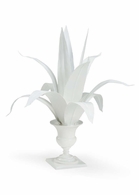 383168 Chelsea House 31in. Tin Lyon Tole Flower - White