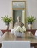 383215 Chelsea House 8in. Porcelain Rhinehart Bowl - White with White Glaze Finish