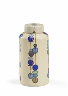 383435 Chelsea House 10.5in. Porcelain Kobe Vase (Sm) with Hand Painted Finish