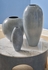 383493 Chelsea House 14in. Porcelain Granger Vase - Blue with Cream/Black Glaze Finish