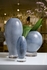 383497 Chelsea House 25.5in. Ceramic Tall Granger Vase - Blue with Cream/Black Glaze Finish