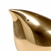383557 Chelsea House Brass Polished Bird On Crystal (Lg)
