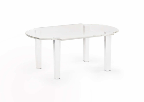 383662 Chelsea House Acrylic Clear Waynesboro Cocktail Table