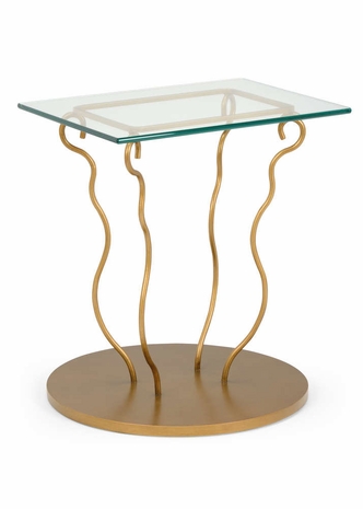 383767 Chelsea House Glass Clear/Beveled Taylor Table