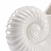 383799 Chelsea House Ceramic Cream Crackle Glaze White Conch