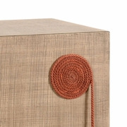 383921 Chelsea House Bradshaw Orrell Wood Textured Brown Drape Console