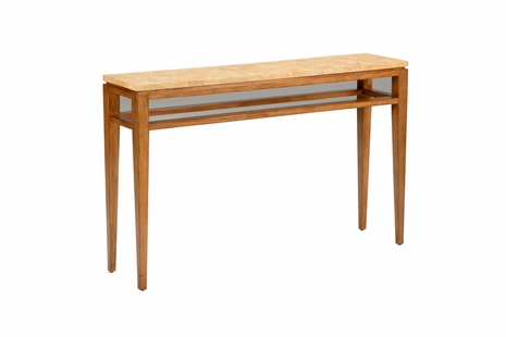 383974 Chelsea House Coconut/Wood Natural Dover Console
