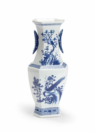 383995 Chelsea House Porcelain Blue/White Glaze Jinn Dynasty Vase