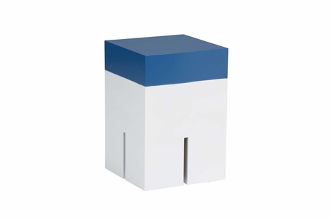 384031 Chelsea House Jamie Merida Wood Cobalt/White Baker Accent Table