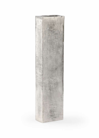 384122 Chelsea House Metal Polished Nickel Macon Vase - Nickel (Lg)