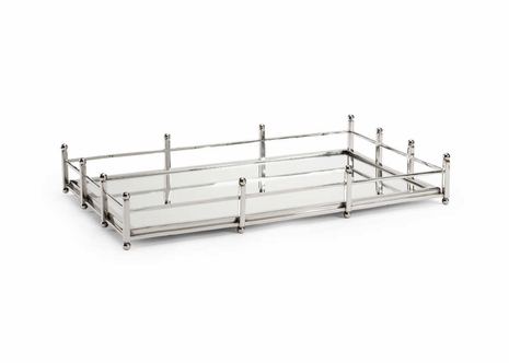 384145 Chelsea House Brass/Mirror Polished Nickel/Clear Albert Tray