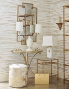 384146 Chelsea House 17.5in. Ceramic Roman Vase - White with White Glaze Finish