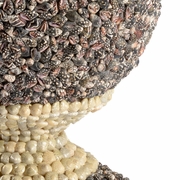 384167 Chelsea House 12.5in. Shells Multicolor Shell Finial with Natural Nassa/Umbonium Finish