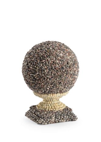 384167 Chelsea House 12.5in. Shells Multicolor Shell Finial with Natural Nassa/Umbonium Finish