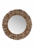 384176 Chelsea House 38in. Shell Urchin Spine Mirror with Natural Urchin Spines Finish