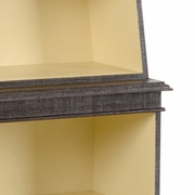 384210 Chelsea House Raffia/Wood Black/Cream Regency Bookcase - Black