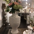 384297 Bradshaw Orrell 19.5in. Ceramic Grecian Urn I with White Glaze Finish