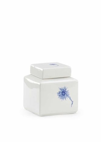 384324 Chelsea House Claire Bell Ceramic Blue/White Glaze Jizhou Vase - Sunflower