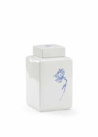384325 Chelsea House Claire Bell Ceramic Blue/White Glaze Jizhou Vase - Tulip