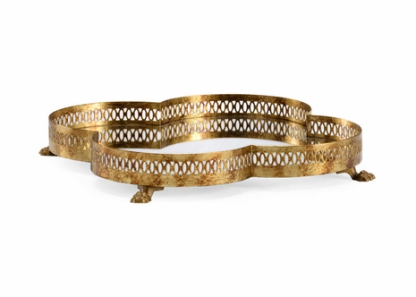 384349 Chelsea House Quatrefoil Tray (Sm)