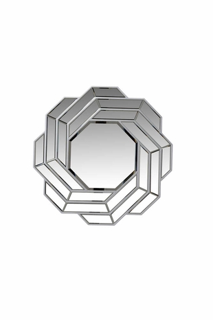 384356 Chelsea House Iron/Mirror Polished Nickel/Clear Mossburg Mirror