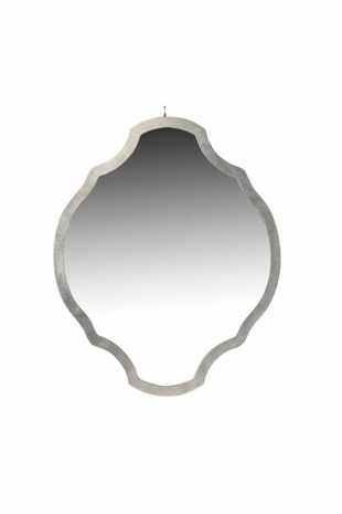 384378 Chelsea House Jamie Merida Iron/Mirror Antique Silver Leaf/Clear Myrtle Grove Mirror - Silver