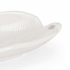 384450 Chelsea House Ceramic White Glaze Banana Leaf Tray - White