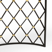 384483 Chelsea House Iron/Marble Black/Natural White Albert Console - Black