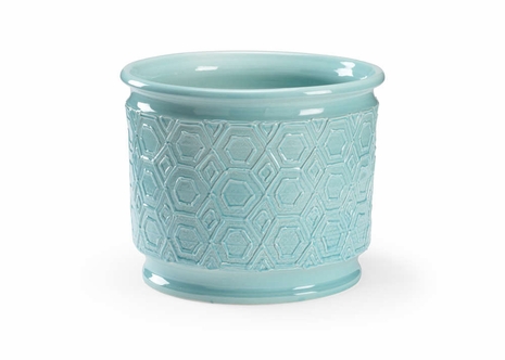 384600 Chelsea House Ceramic Aqua Glaze Aqua Planter