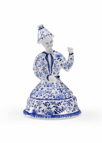 384650 Chelsea House Ceramic Blue/White Glaze Berlin Chinese Figure