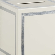 384887 Claire Bell Ibiza Tissue Box - Silver