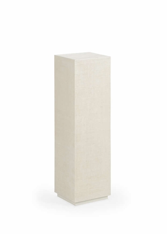 385051 Jamie Merida Raffia Pedestal - White (Sm)
