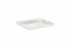 385164 Chelsea House 2.5in. Wood/Glass Coloring Tray with White/Hand Painted/Clear Finish