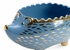 385170 Shayla Copas Hedgehog Bowl - Blue/Gold