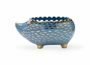 385170 Shayla Copas Hedgehog Bowl - Blue/Gold