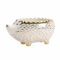 385171 Shayla Copas Hedgehog Bowl - White/Gold
