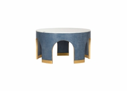 385206 Elizabeth Wicker Aqueduct Cocktail Table - Blue