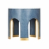 385207 Elizabeth Wicker Aqueduct End Table - Blue